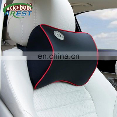 Car Neck Pillow 3D Memory Foam Cushion Washable Head Support Leather Car Seat Pillows Back Cushion for Office Chair Universal