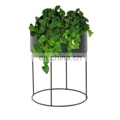 Home Decor Standing Floor Round Metal Wire Flower Plant Pot Holder Stand