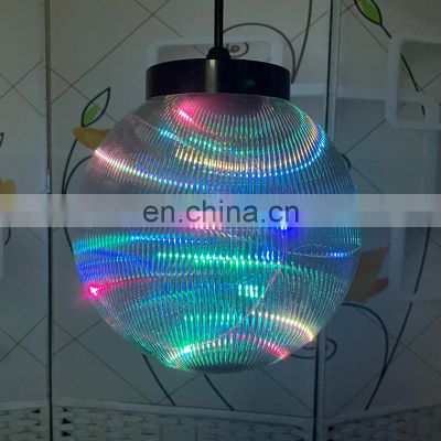 2021 LAMHO New Product Professional Large round  Hanging Light Ball Outdoor Ornaments Spin Christmas Ball Lights
