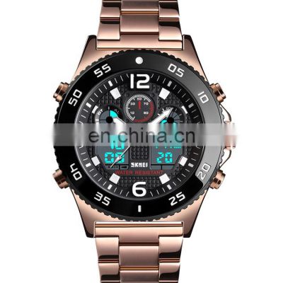 SKMEI 1538 erkek kol saati japan movt quartz watch stainless steel bezel sports watches