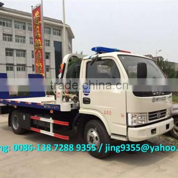2016 New DFAC light wrecker tow truck, 3 ton flatbed towing truck sale in Philippines