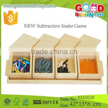 2015 New Kids Toys NEW Subtraction Snake Game Wooden educational toys