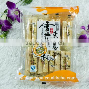 Chinese Uncle Pop snacks 150g snow egg rolls with yogurt filling