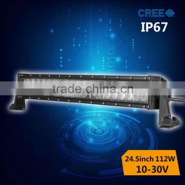 new design!waterproof led driving light bar 112w with 3w 10w cree chips hybrid in one bar