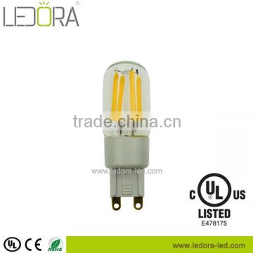 2016 new product UL listed 2w 4w G9 led filament bulb AC110-130V
