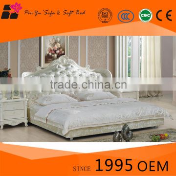 European new modern bedroom fabric soft bed