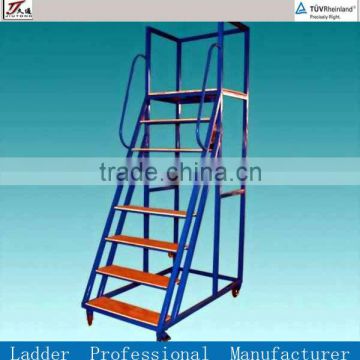 warehouse steel mobile ladder