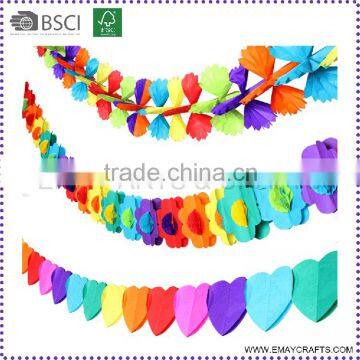 Multi Shape Colourful Hanging Paper Tissuel Garland For Party Decoration                        
                                                Quality Choice