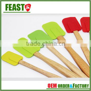 eco friendly 3 piece silicon spatula set food grade silicone scraper