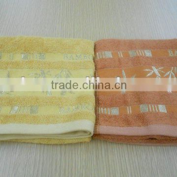 100%bamboo fiber jacquard bamboo hand bath towel
