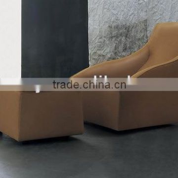 Leather leisure sofa (D-54-1)