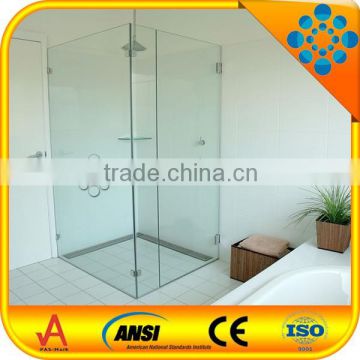 6mm tempered glass shower door pivot hinge corner shower enclosure