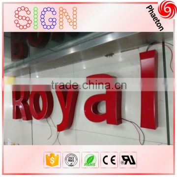 Outdoor waterproof 3d led frontlit hollow acrylic letters