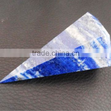 Natural Gemstone Lapis Lazuli 5 sides Subulate Pendant