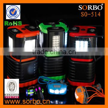 SORBO High Quality Emergency Outdoor Lighting Portable Hanging LED Lantern with Battery Powered