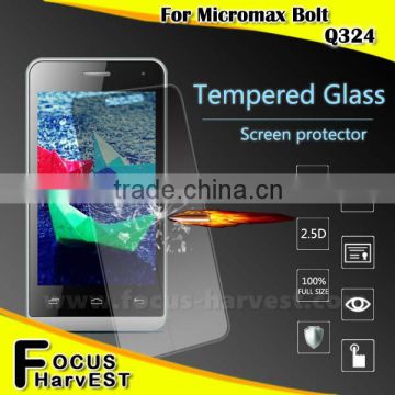 0.33mm 9H Anti-scratch Eplosion-proof tempered glass wholesale for Micromax Q324
