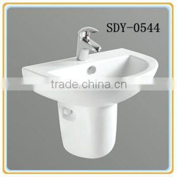 22 inch bathroom wash sink ceramic wall-hung basin half pedestal basin