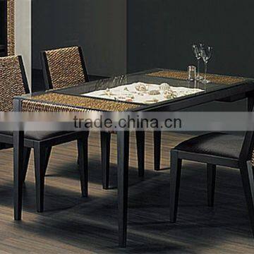 Restaurant dining coffee set with wicker furniture