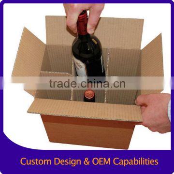 Custom paper folding wine carton /wholesale paper wine carton / Wine carton with dividers