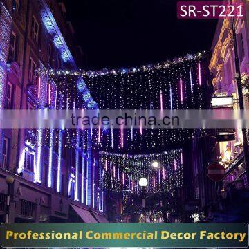 Customize commercial Diwali cross street waterfall curtain decoration