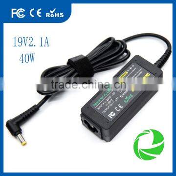 40W battery charger for laptop 19V 2.1A 5.5*1.7mm for acer laptop charger power adapter