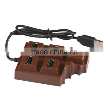 Personal-design Chocolate-shape 4 port usb 2.0 hub form usb por hub suppliers