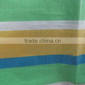 PE tarpaulin Korea woven fabric tarps,stripe poly tarp sheeting