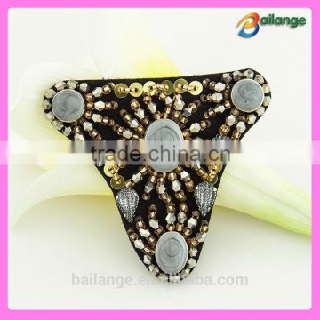 handmade motifs sequin embroidered stone beaded applique wholesale