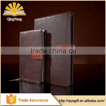 Magnet Offset Paper Custom Size PU Leather Hardcover Notebook