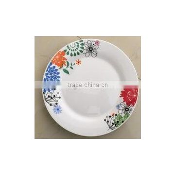 hot sell custom porcelain dish plate ,cheap ceramic flat plate,white porcelain dinner plate