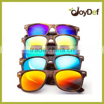 Multi color mirrored plastic sunglasses for unisex custom with your logo made in china hot selling in china market