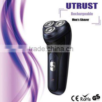Triple blades moving head with lubricant strip electric female shaver