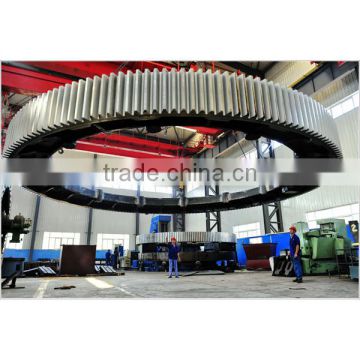 Large diameter casting steel ring gear for ball mill/rotary kiln