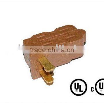UL certificated brown 4 outlet wall tap