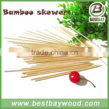 natural round Dan bamboo skewers for meat FDA Certificated High Quality