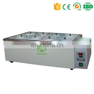 Laboratory stainless steel digital Electric heating thermostat circulating water bath with double line Eight hole