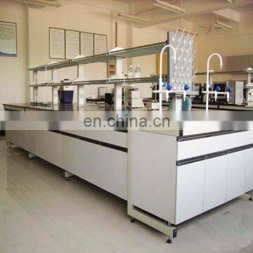 Wood cabinet and steel frame high school chemistry laboratory equipment with reagent shelf