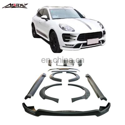 PU Material Wide Macan body kits for Porsche Macan body kit Front Lip Rear Lip Fender Flares Side skirts Best Fitment Hot Sale