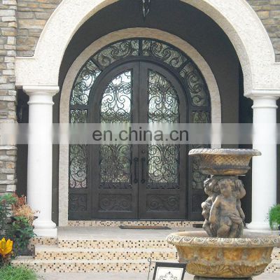 modern steel villa & apartment elegant building front double entry doors