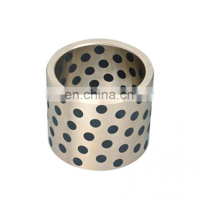 CuAl10Ni5Fe4 Material Solid Lubricating Bearing With Copper Base Graphite Bushing