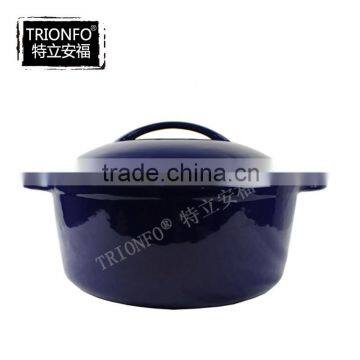 Buy direct from China factory Trionfo cast iron cookware Blue enameled casserole