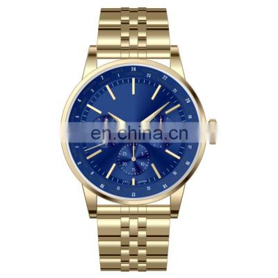Small qty complete calendar steel men watch in wristwatches