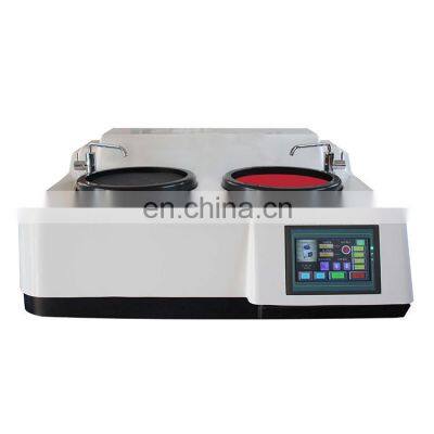 MP-2S Automatic Touch Screen Dual Disc Metallographic Specimen Jewelry  Fiberglass Grinding And Polishing Machine