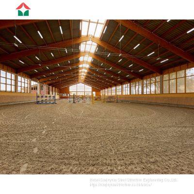 Texas steel span covered horse equestrian arena