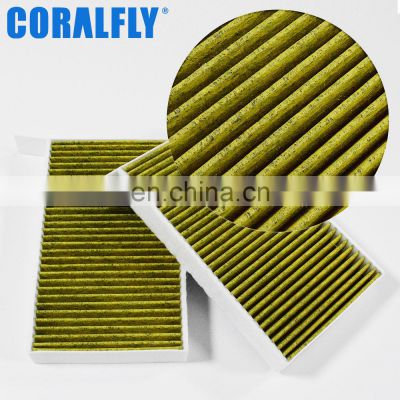 CORALFLY 1107681-00-A 110768100A N95 Activated Carbon Cabin Air Filter For Tesla Model 3 Filter