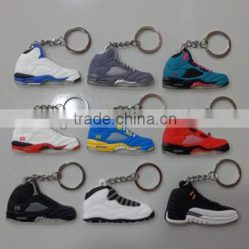 3d pvc jordan keychain, key ring for sale for promotion, sneaker shoe keychain
