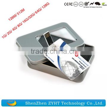 Manufacturer in 1dollar usb 2.0,credit card shape 2gb 4gb 8gb 16gb USB flash drive
