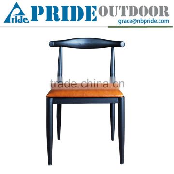 Simple Fashion Leisure American Country Vintage Wrought Iron Home Wooden Restaurant Chair