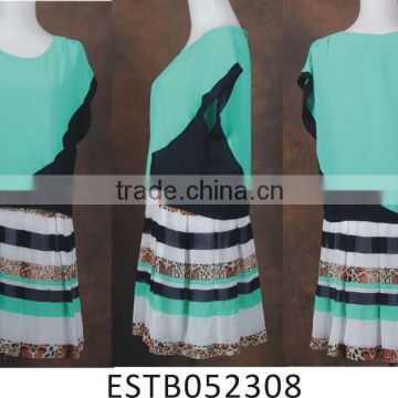 Fashion chiffon printed ladies summer dress