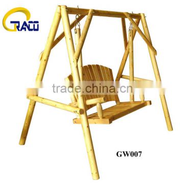 Granco GW007 Outdoor furniture Wooden Log hanging chair